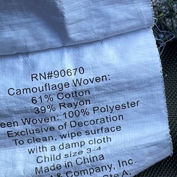 KIDS Special Forces Military Jumpsuit  Costume Size 3-4 - Picture 7 of 13